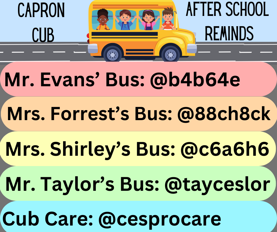 Capron Cub Reminds After School  